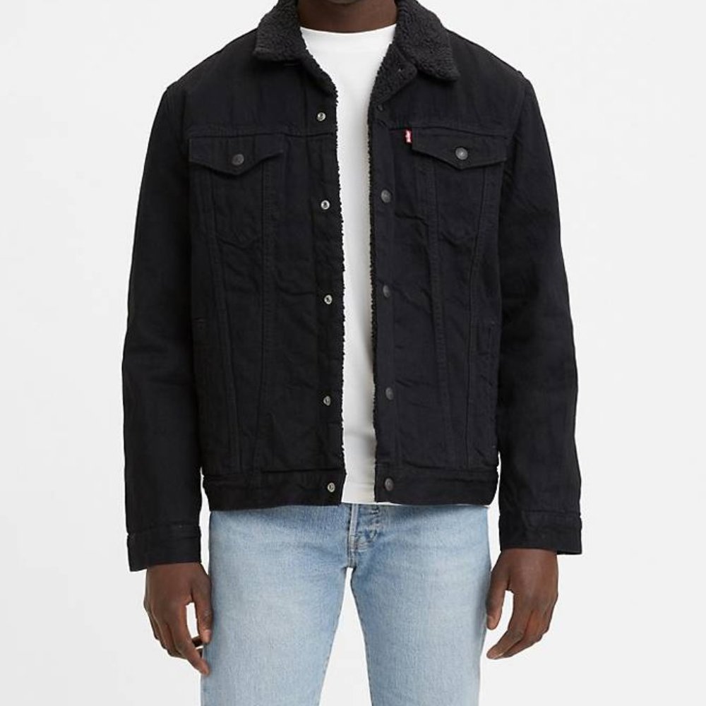 Levi’s Black Sherpa Button Jacket
